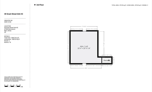 $4,590 | 40 Grant Street, Unit 2, Morristown, NJ 07960