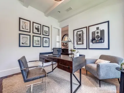 a spacious bathroom with a double vanity sink mirror and outdoor