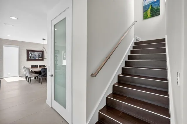 a view of a city and tall buildings