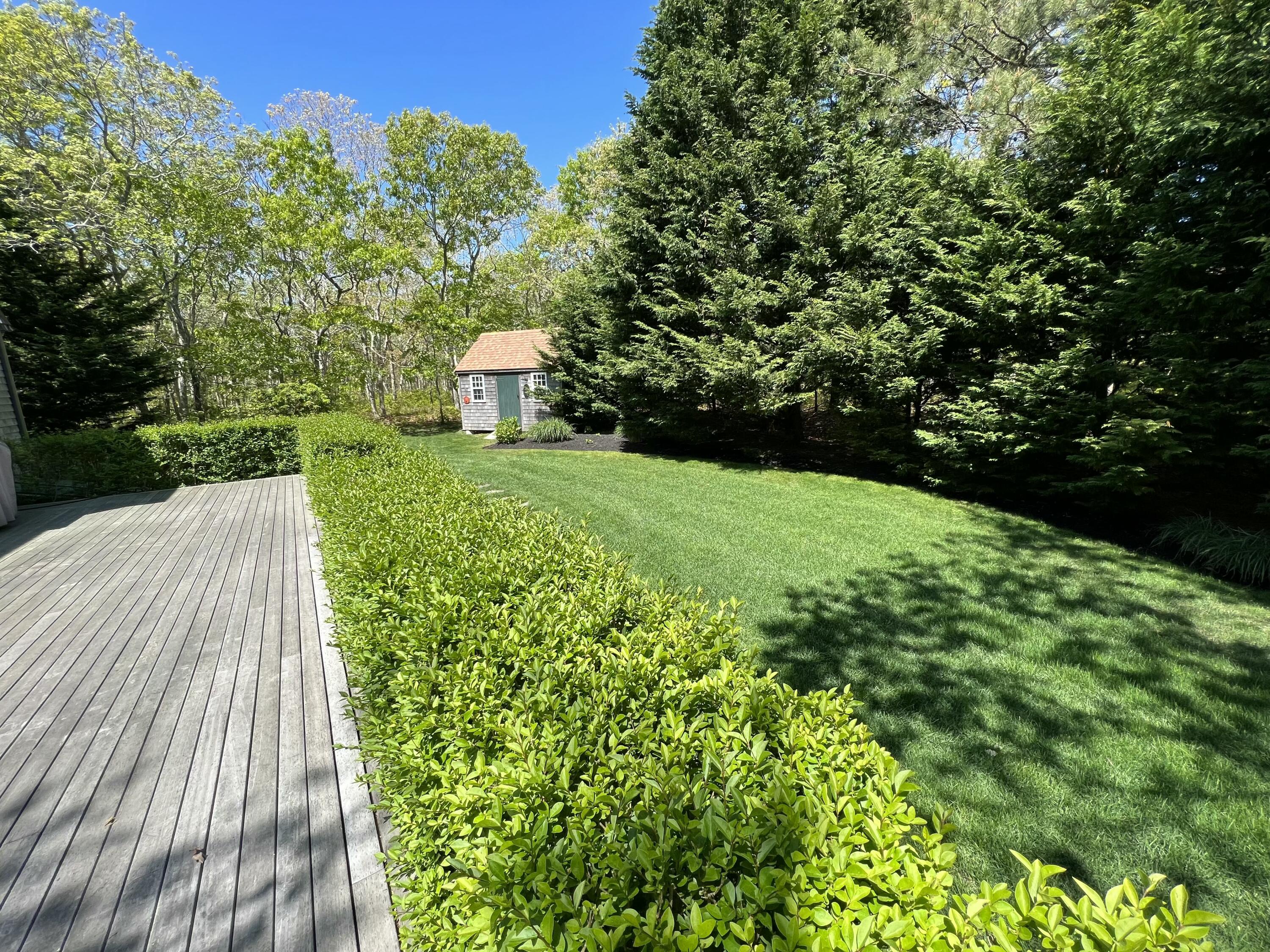 55 Old Purchase Road Edgartown, MA 02539 - Photo 2 of 30 Lucious back yard with shed