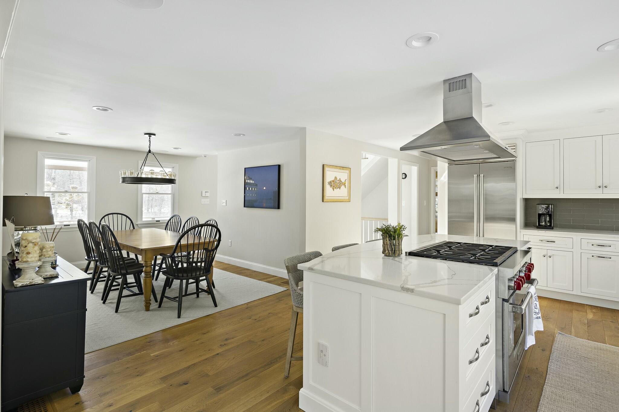 55 Old Purchase Road Edgartown, MA 02539 - Photo 5 of 30 Open kitchen and dining room
