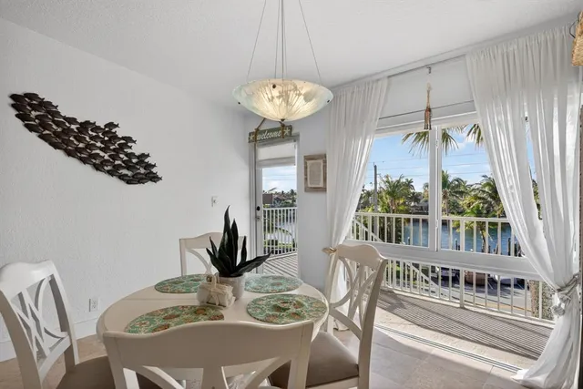 a view of a dining room with furniture wooden floor and chandelier