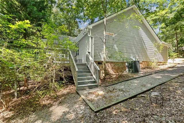 a view of a pathway of a house