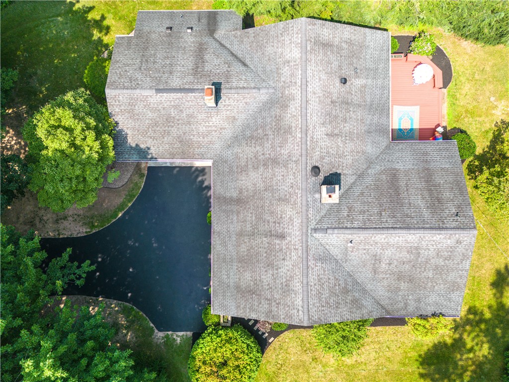 4 Tuxford Road Pittsford, NY 14534 - Photo 37 of 38 Aerial view of the home shows the verdant surround