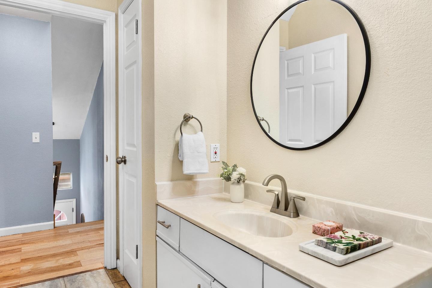 1644 Ocean Street Santa Cruz, CA 95060 - Photo 39 of 60 a bathroom with a sink and a mirror