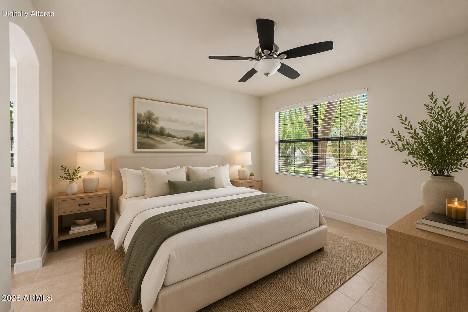 6885 East Cochise Road, Unit 142 Paradise Valley, AZ 85253 - Photo 19 of 47 a bedroom with a bed and a window