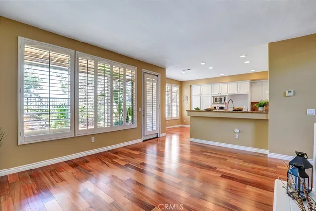 a view of kitchen and window