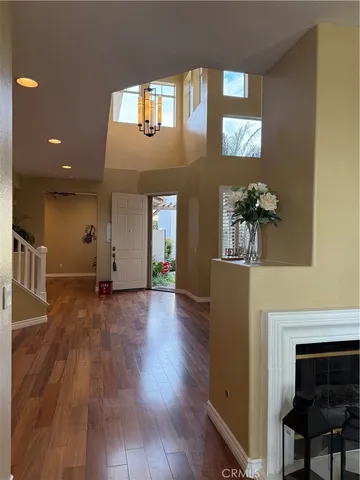 a view of livingroom with furniture and wooden floor