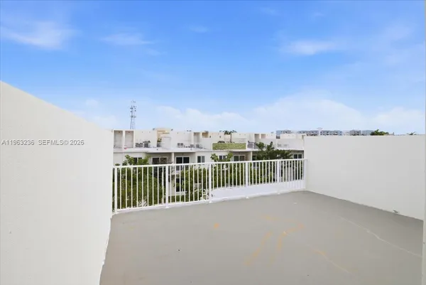 a view of balcony with city view