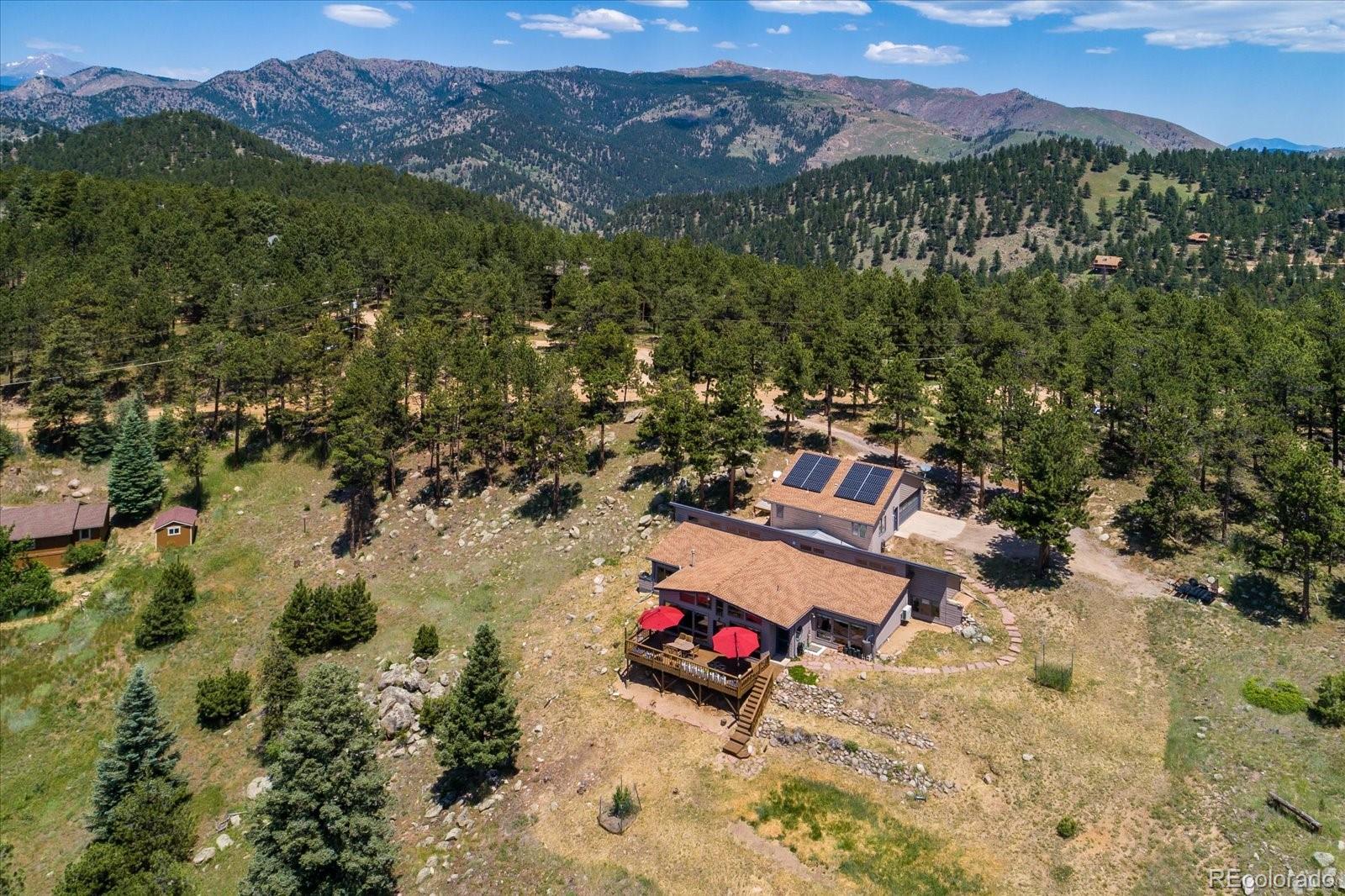 326 Peakview Road Boulder, CO 80302 - Photo 23 of 29 an aerial view of a houses with a yard