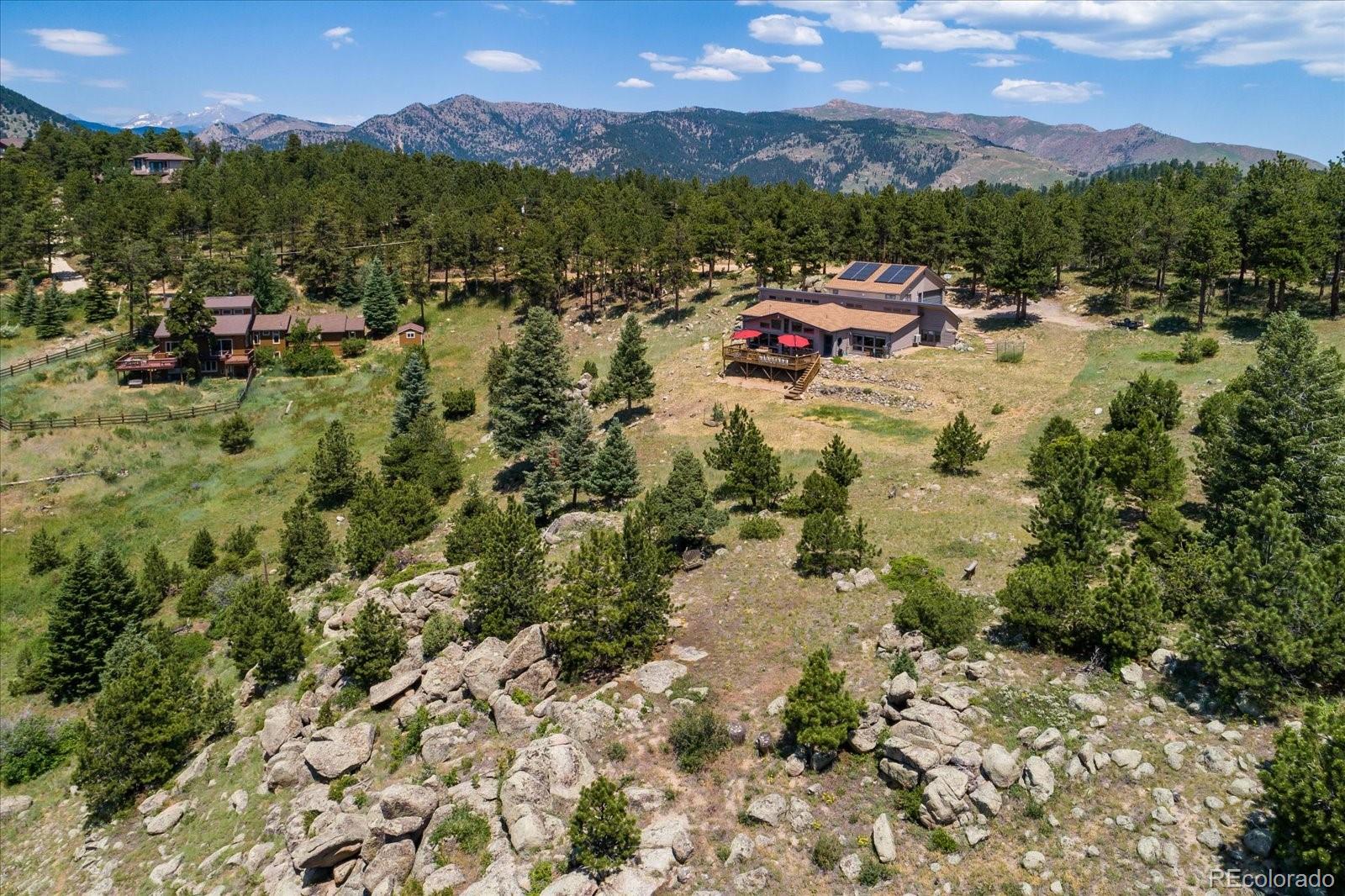 326 Peakview Road Boulder, CO 80302 - Photo 24 of 29 a view of a town with mountains in the background
