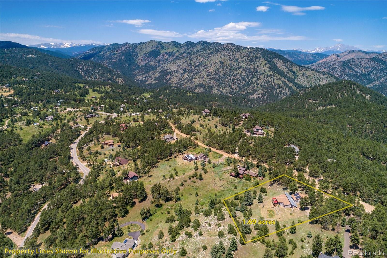 326 Peakview Road Boulder, CO 80302 - Photo 26 of 29 a view of a city with mountains in the background