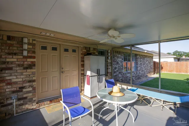 a outdoor space with furniture and a grill