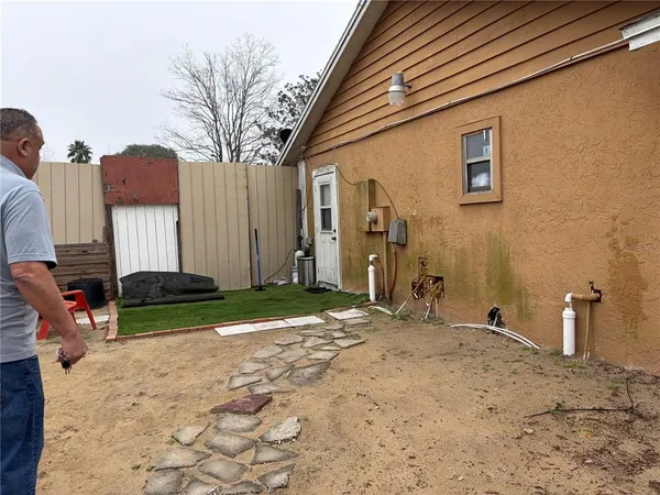 a backyard of a house