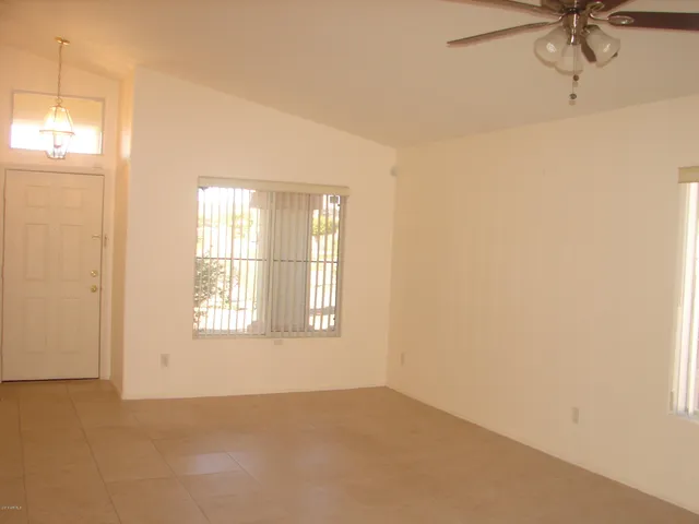 an empty room with a window