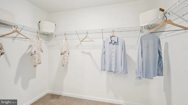 a view of a walk in closet