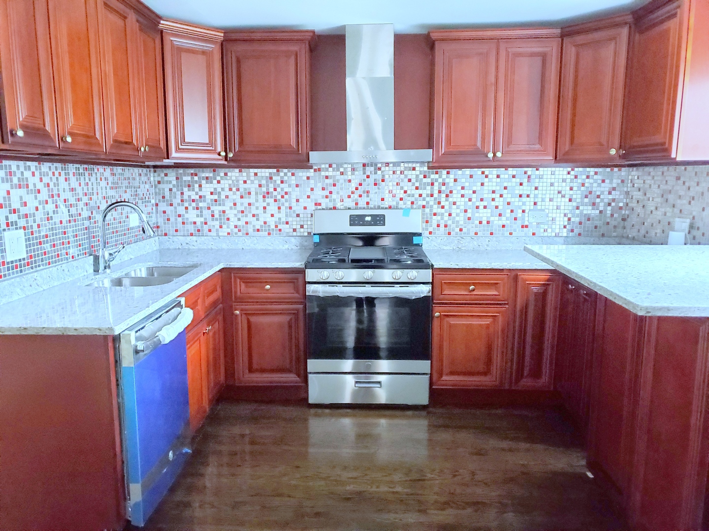 653 East 105th Street Chicago, IL 60628 - Photo 8 of 27 a kitchen with stainless steel appliances a stove a sink and a microwave