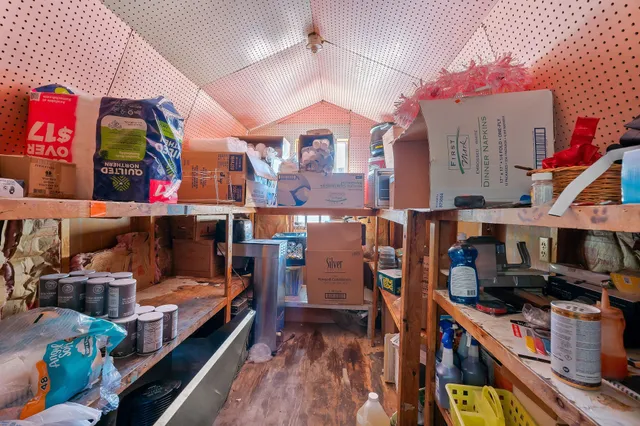 a view of storage and utility room