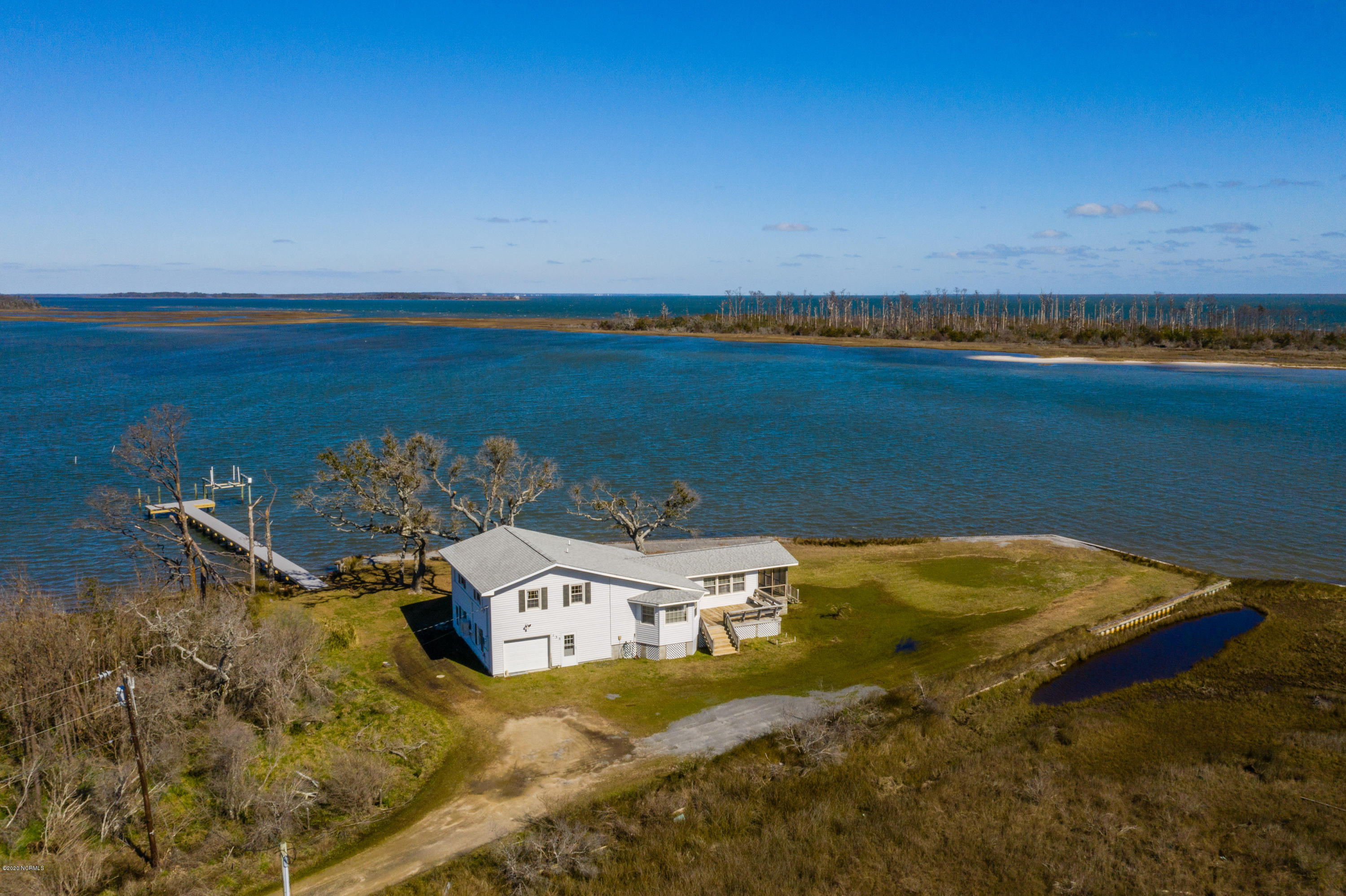 135 Pelican Road Marshallberg, NC 28553 - Photo 8 of 24 Ariel View of 135 Pelican Drive
