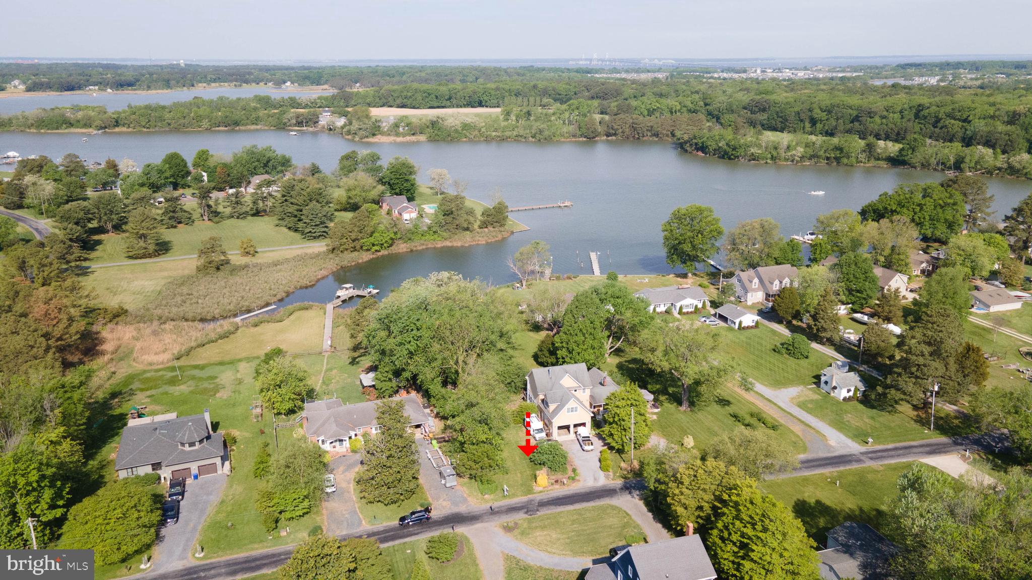 Parks Road Chester, MD 21619 - Photo 10 of 15 an aerial view of lake residential house with outdoor space and trees around