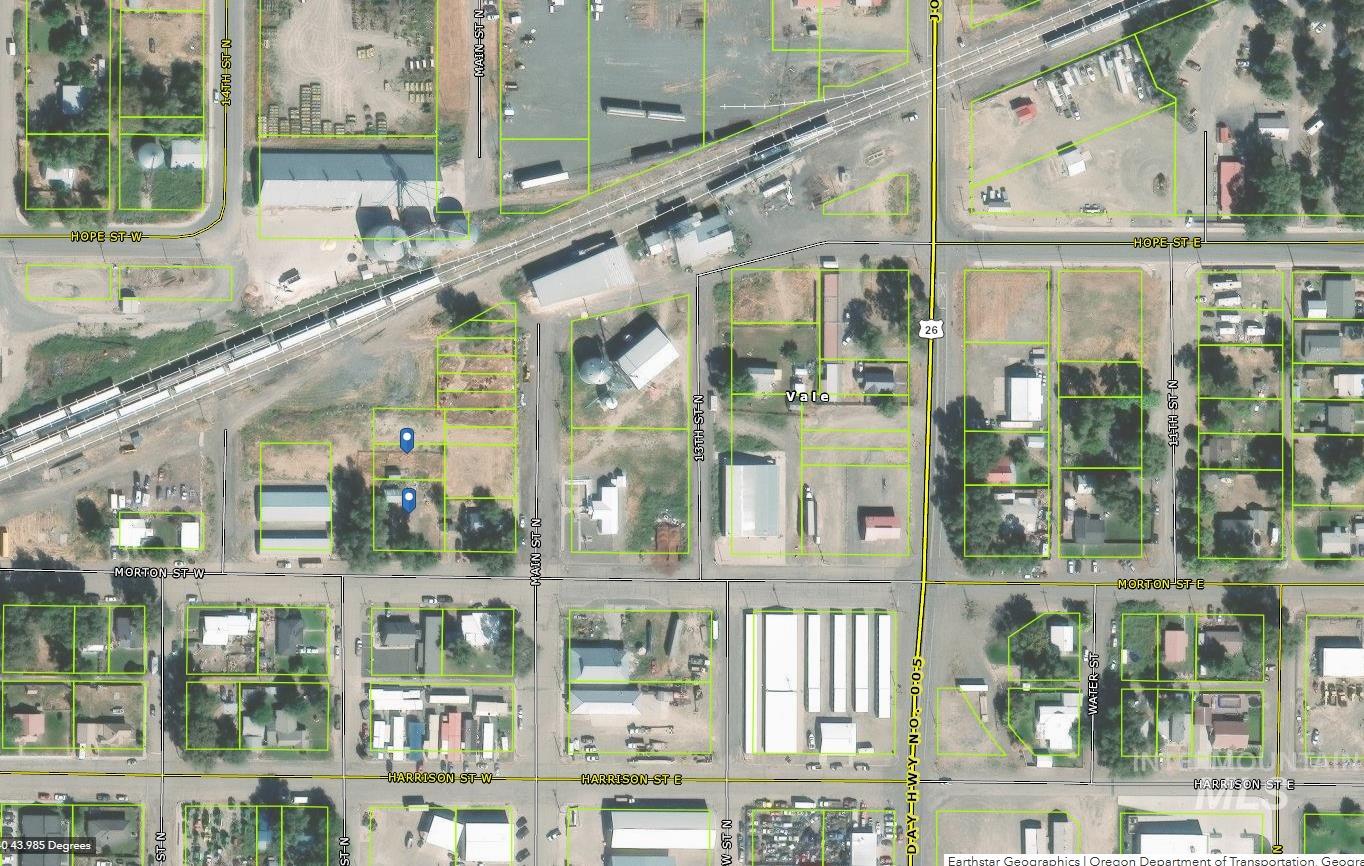 188 Morton Street West Vale, OR 97918 - Photo 9 of 9 Aerial view of property's location featuring property parcel outlined