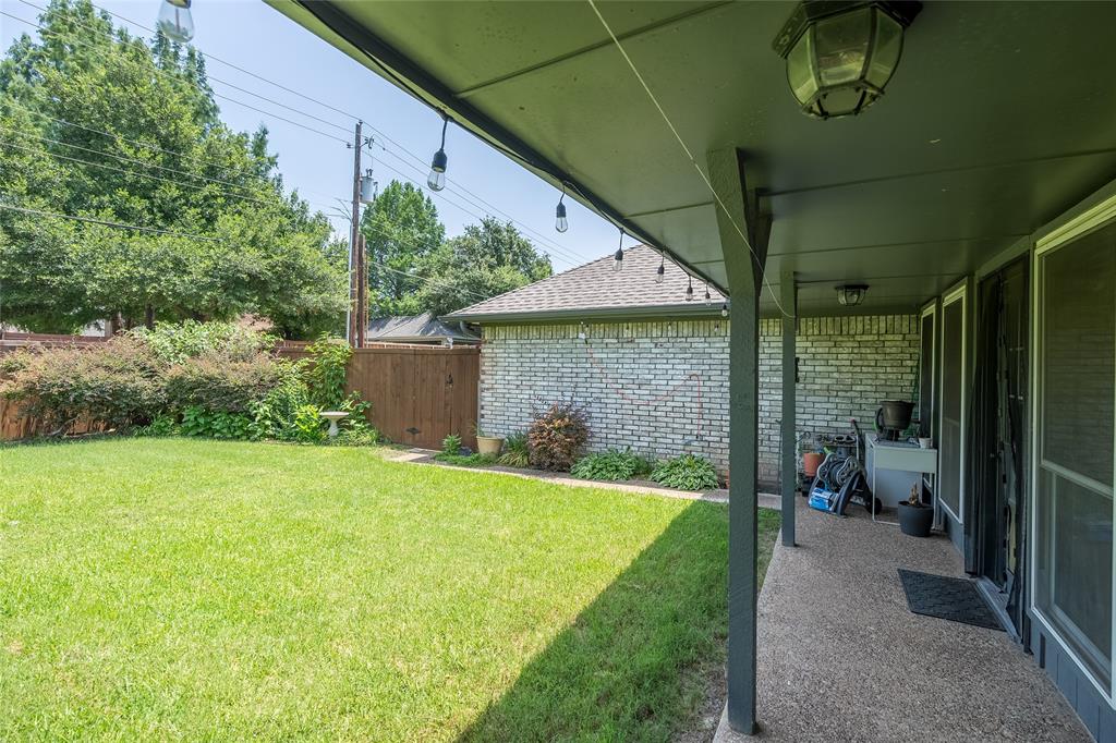 116 Meadowglen Circle Coppell, TX 75019 - Photo 25 of 32 a view of a porch with a backyard
