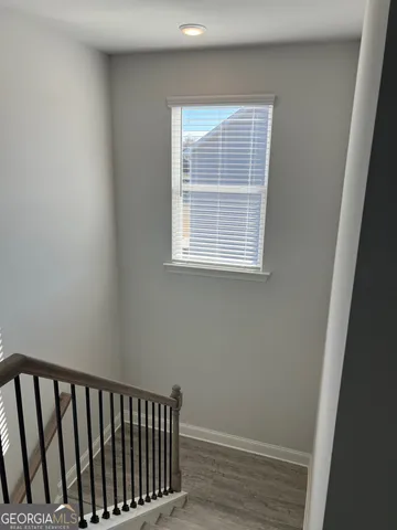 a view of hallway with window