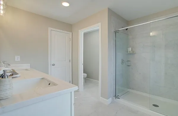 a view of bathroom with shower