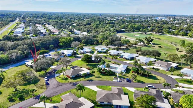 an aerial view of a city with lots of residential buildings
