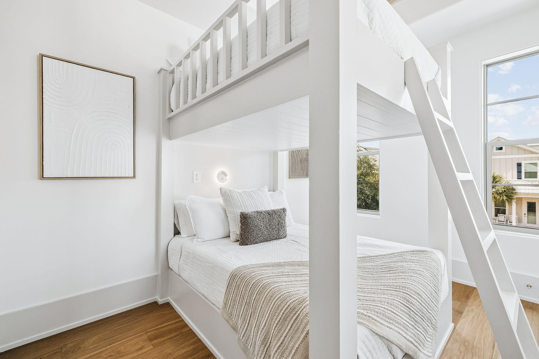 8 East Willow Mist Rd Inlet Beach Inlet Beach, FL 32461 - Photo 31 of 45 a bedroom with a bed and wooden floor