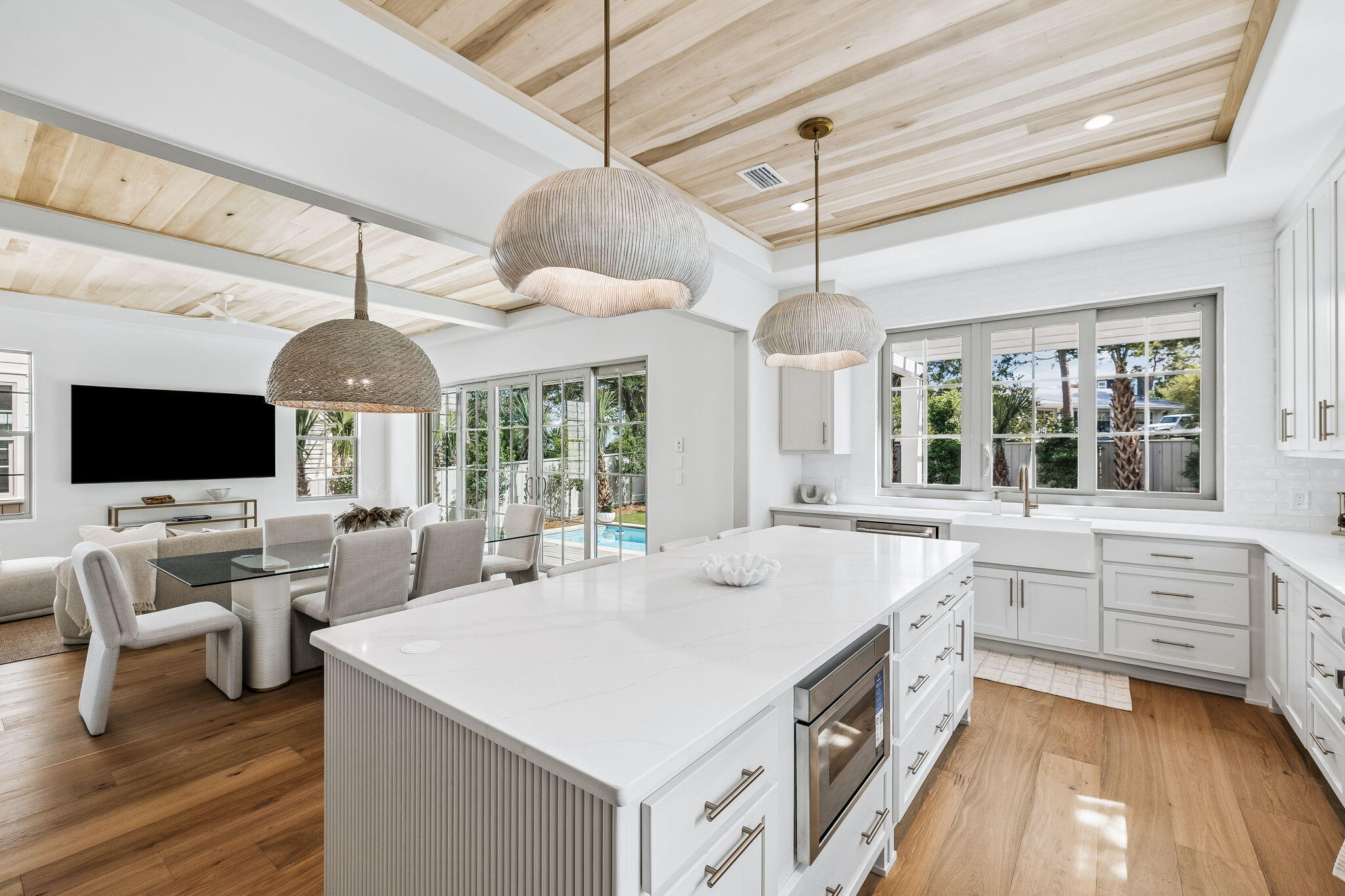 8 East Willow Mist Rd Inlet Beach Inlet Beach, FL 32461 - Photo 10 of 45 a large white kitchen with a large window
