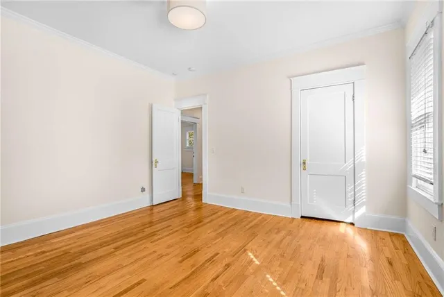 a view of an empty room and window