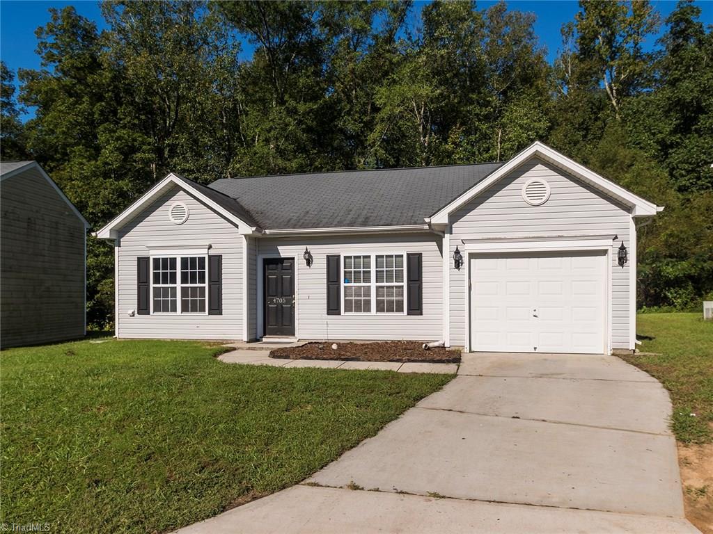 4705 Fewell Road Greensboro, NC 27405 - Photo 1 of 23 This 3BR/2BA home offers great space with vaulted ceilings, single car garage, new flooring, private backyard and more!
