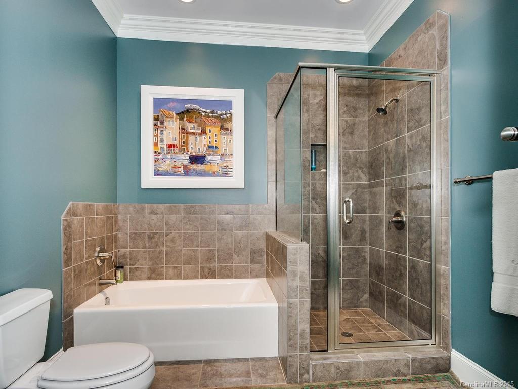 626 Queens Road, Unit 304 Charlotte, NC 28207 - Photo 10 of 24 a bathroom with a toilet and a bathtub
