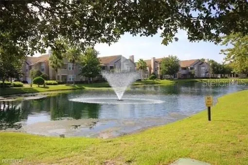 a view of a lake with houses