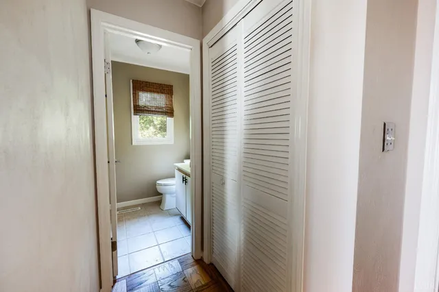 a view of a door and a window