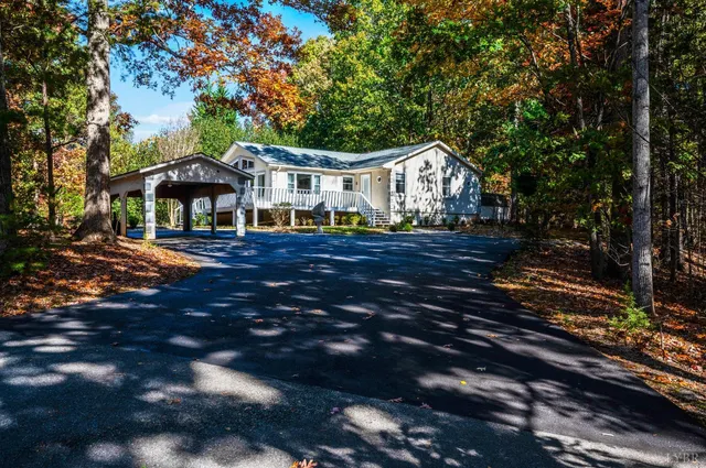 a view of a lake from a balcony