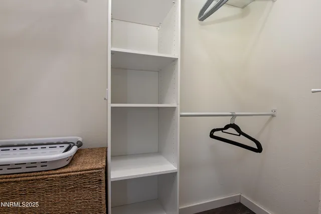 a view of a room with storage