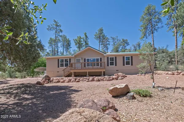 an aerial view of a backyard