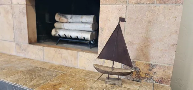 a living room with a couch and a table