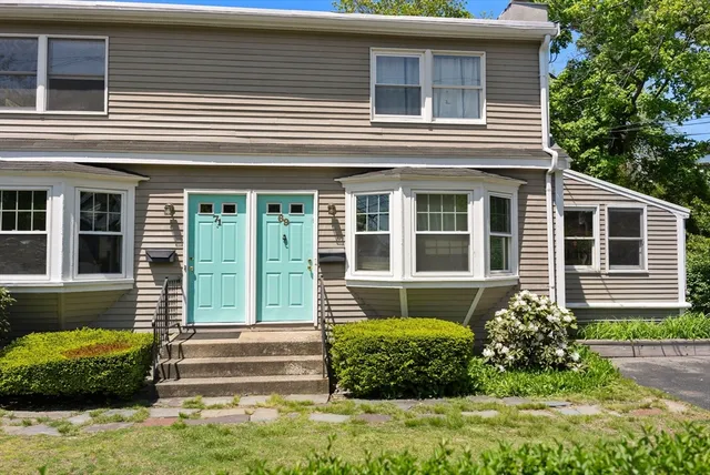 a front view of a house