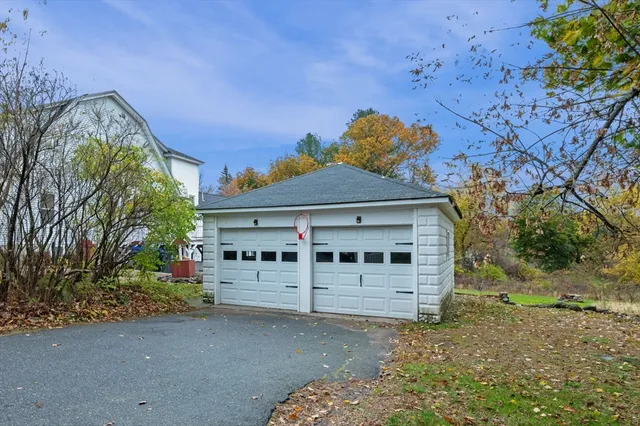 front view of a house with a street
