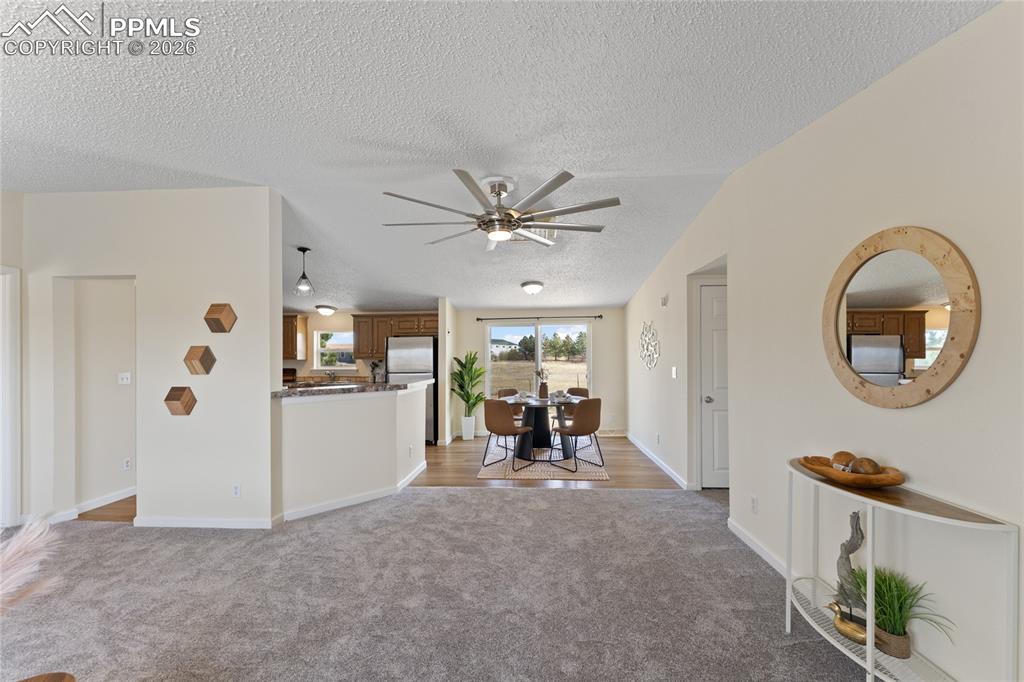 5505 Whipshaw Road Peyton, CO 80831 - Photo 6 of 39 a view of a livingroom with furniture and a ceiling fan
