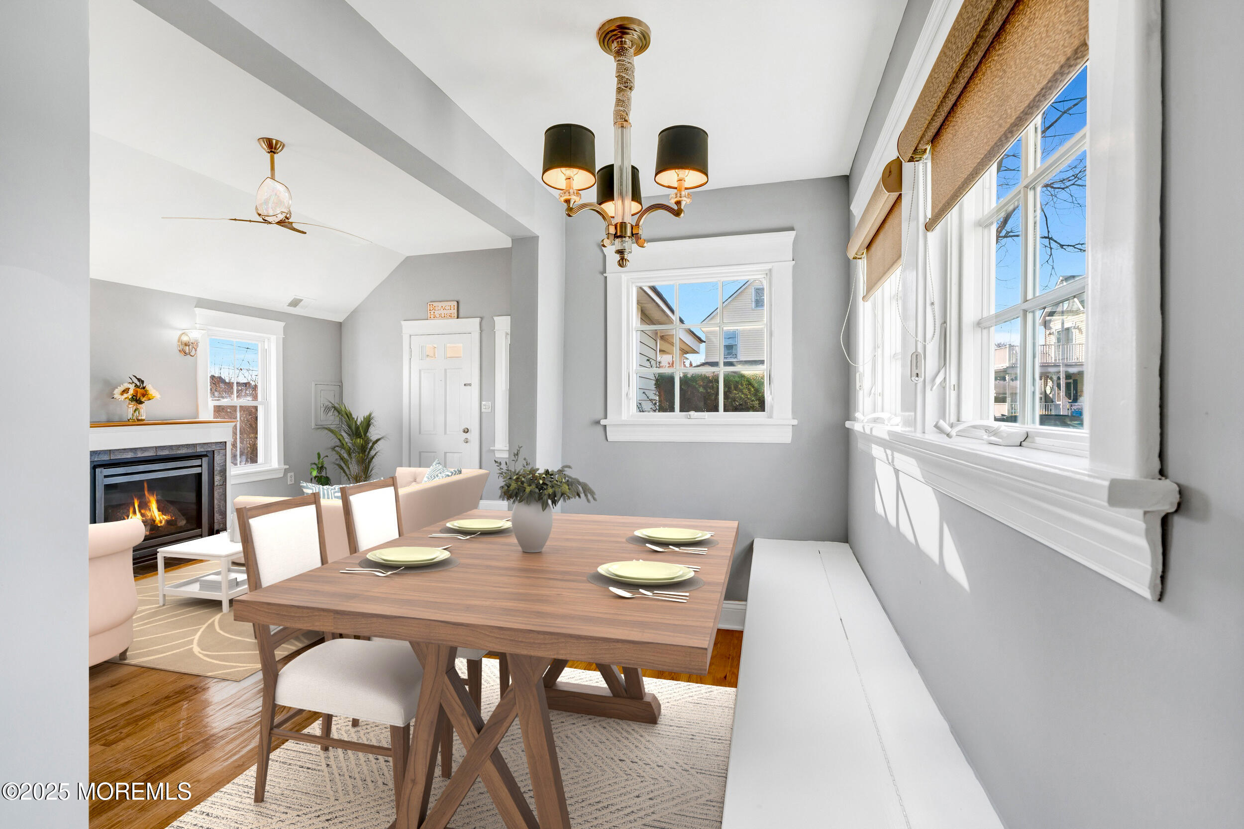 81 Inskip Avenue Ocean Grove, NJ 07756 - Photo 14 of 86 a view of a dining room with furniture a chandelier and wooden floor