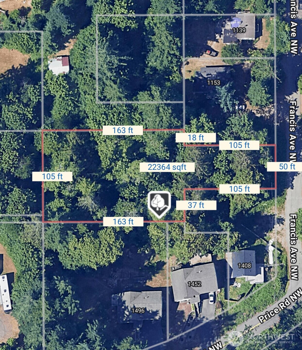 14-xx Price Road Northwest Bremerton, WA 98312 - Photo 3 of 4 an aerial view of a houses with yard