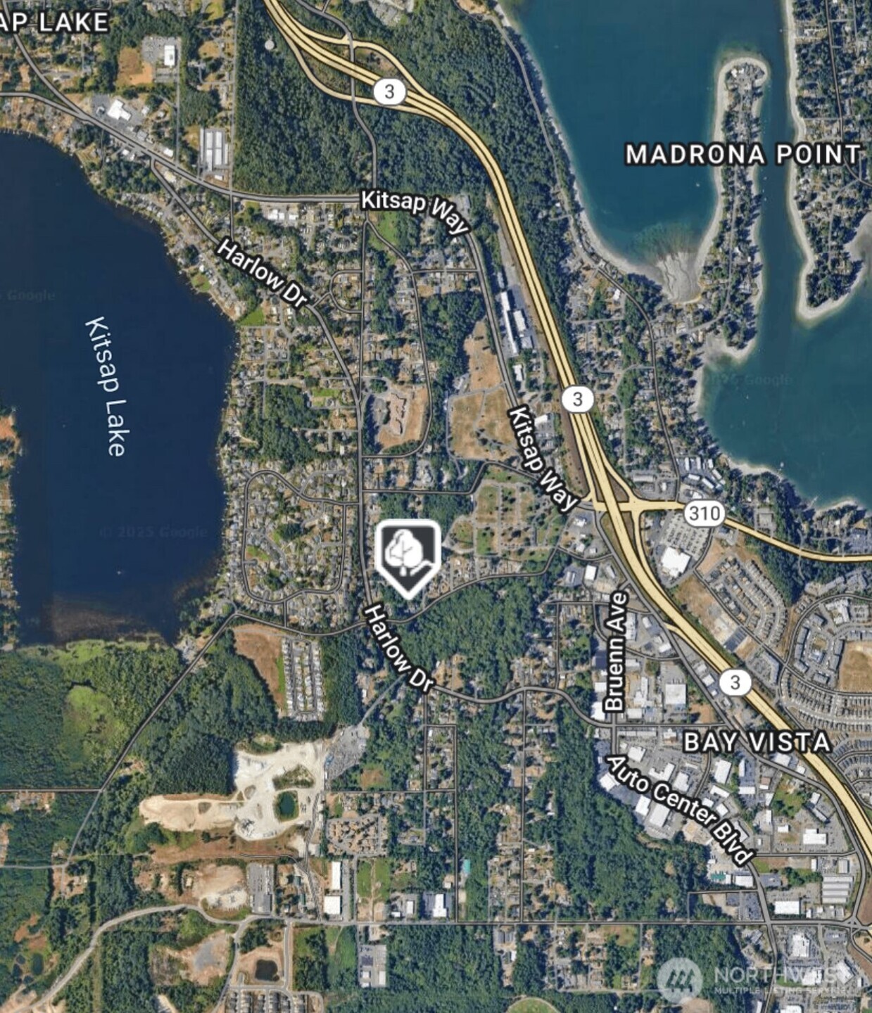 14-xx Price Road Northwest Bremerton, WA 98312 - Photo 4 of 4 an aerial view of a house