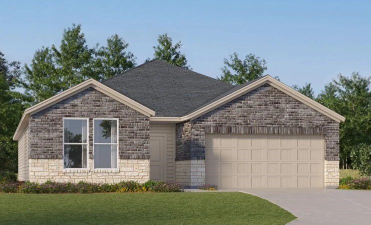 545 Shoreview Drive Conroe, TX 77303 - Photo 8 of 20 a front view of a house with a yard and garage