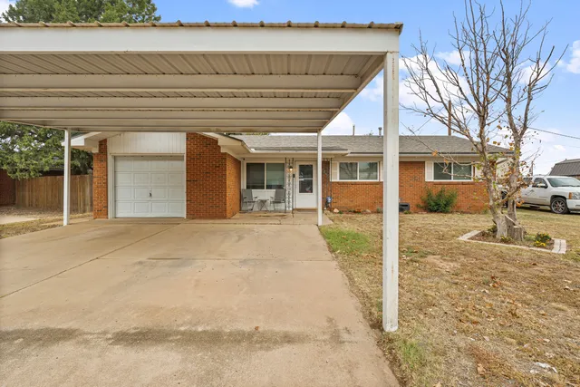 a view of a house with a patio