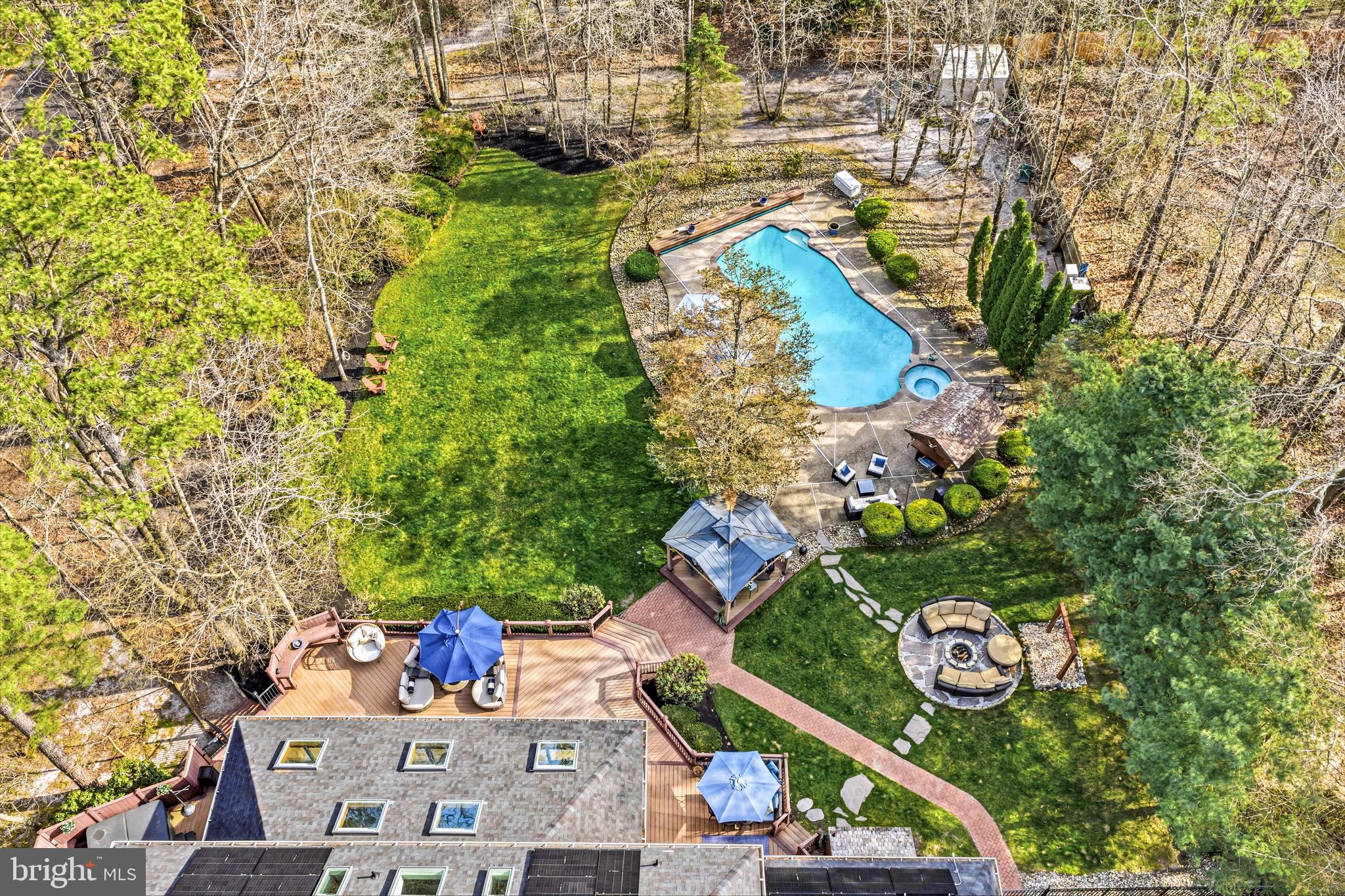 2 Teaberry Drive Medford, NJ 08055 - Photo 52 of 72 an aerial view of residential house with outdoor space and swimming pool