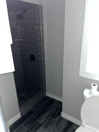 a bathroom with a toilet